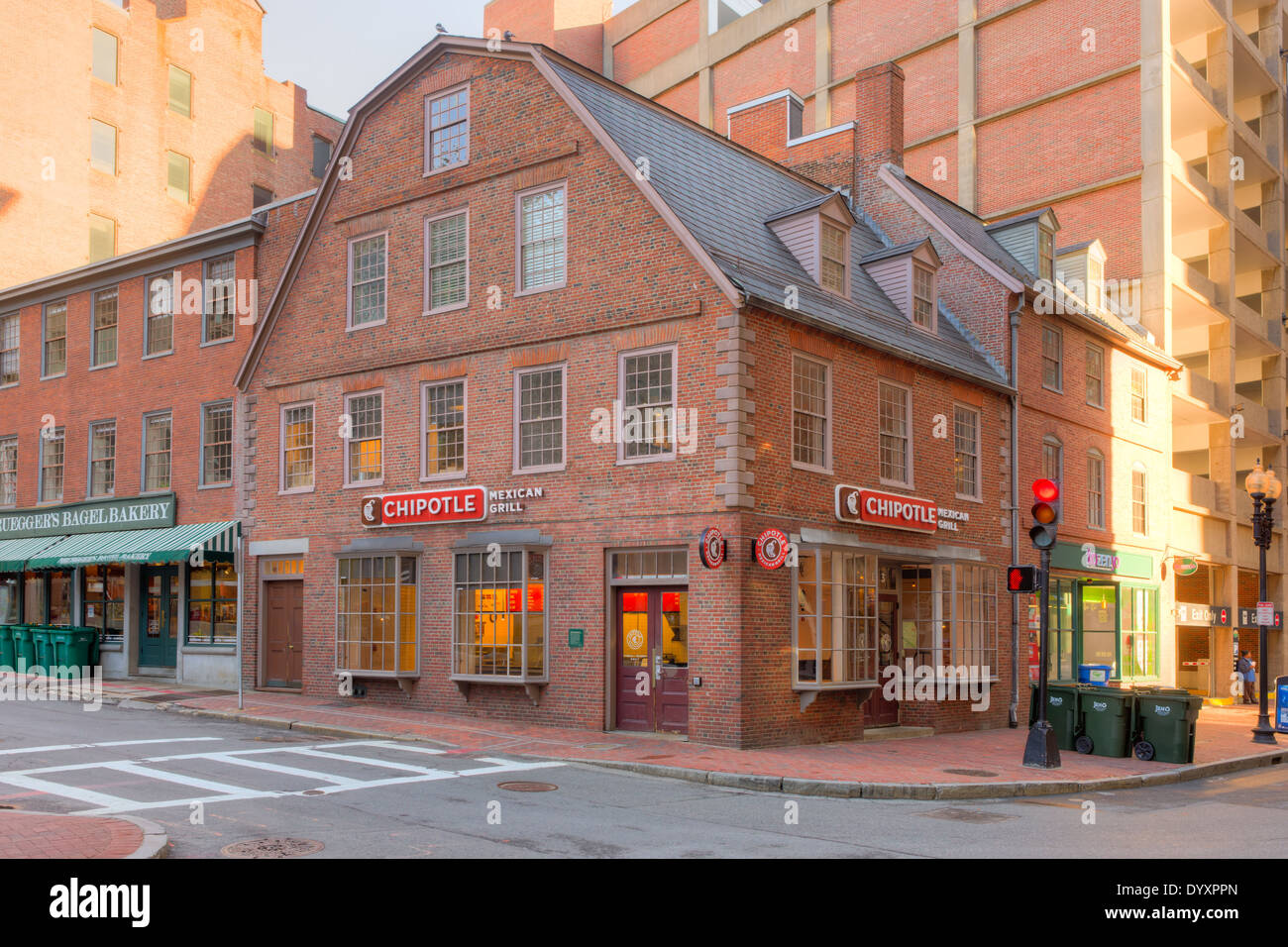 The historic Old Corner Bookstore in Boston, Massachusetts. Stock Photo