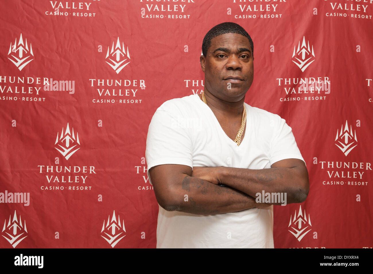 Lincoln, CA, USA. 26th Apr, 2014. Comedian Tracy Morgan performs at  Thunder Valley Casino Resort in Lincoln, California on April 26, 2014 Credit:  Randy Miramontez/Alamy Live News Stock Photo