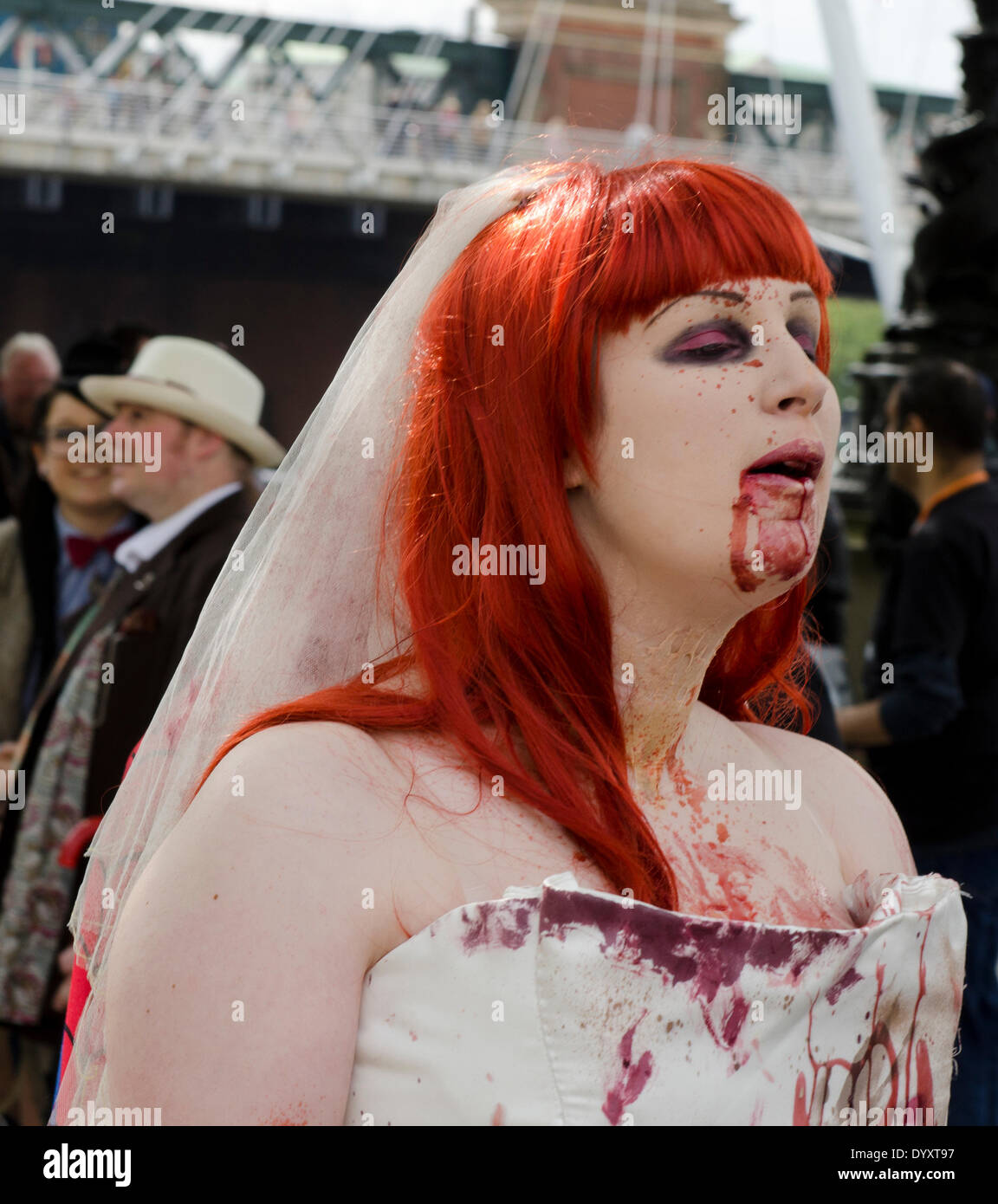 London, UK. 27th Apr, 2014. Zombie Bride Mary Jane Parker Credit:  Prixpics/Alamy Live News Stock Photo