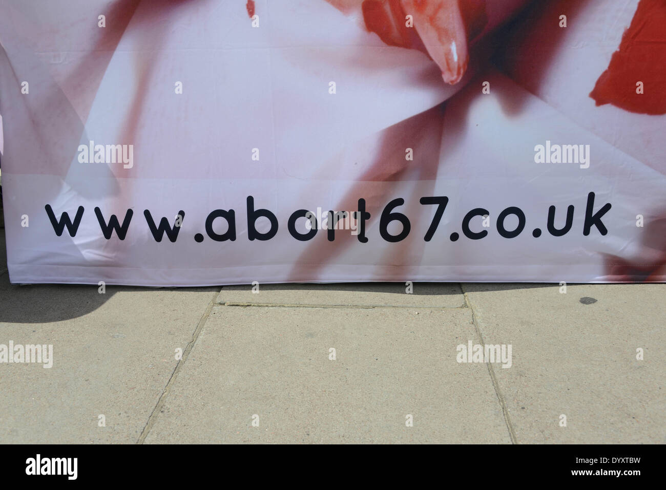 London England, 26th April 14 : Anti-abortions protest their 40th birthday opposite Parliament cries foetus is a human being and got the right to live and birth. 828 abortions in UK every working day. Stop the wickedness behaviors of man-kind murderess in London.  Credit:  See Li/Alamy Live News Stock Photo