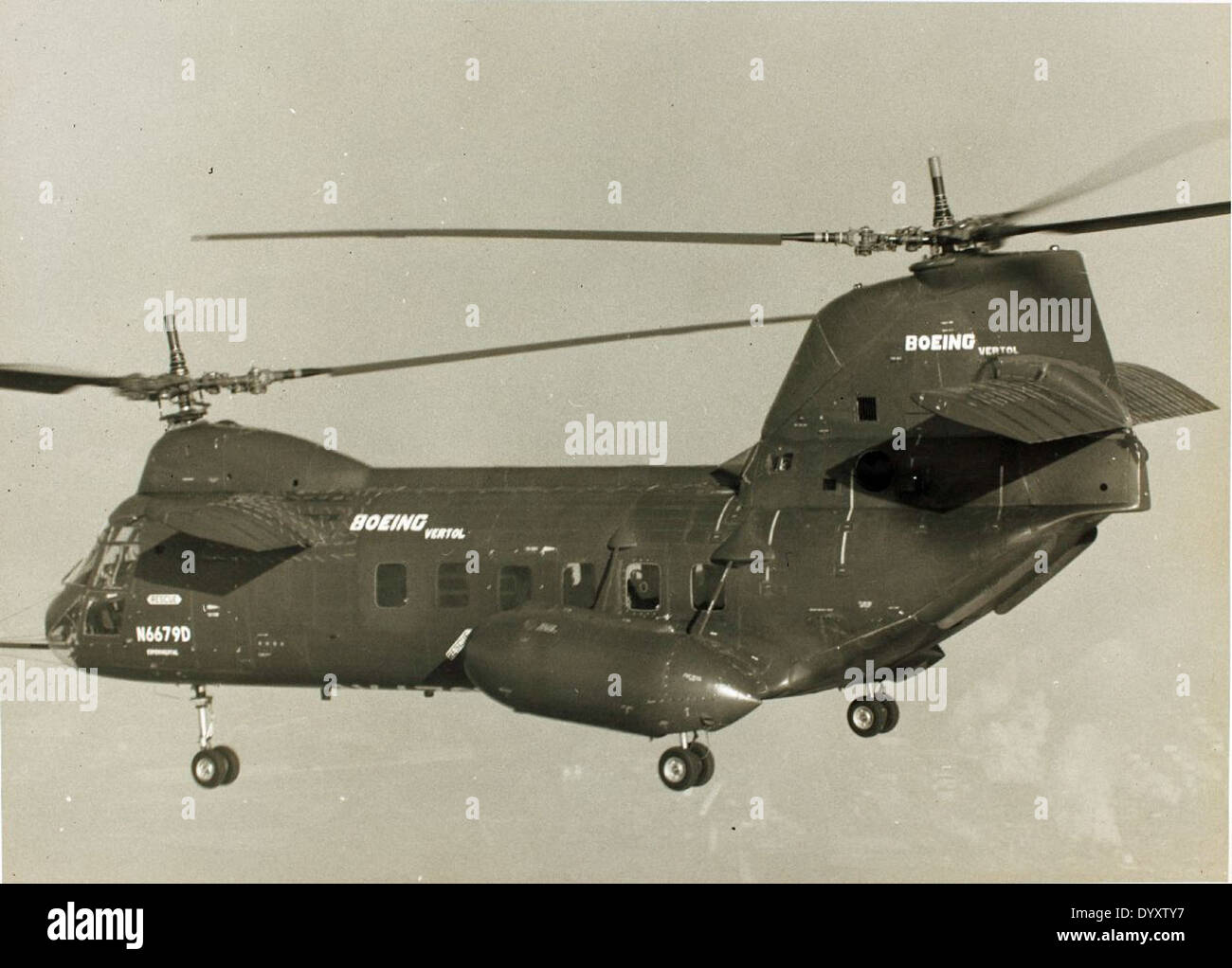 Ship Old Photo Boeing Vertol Helicopter 