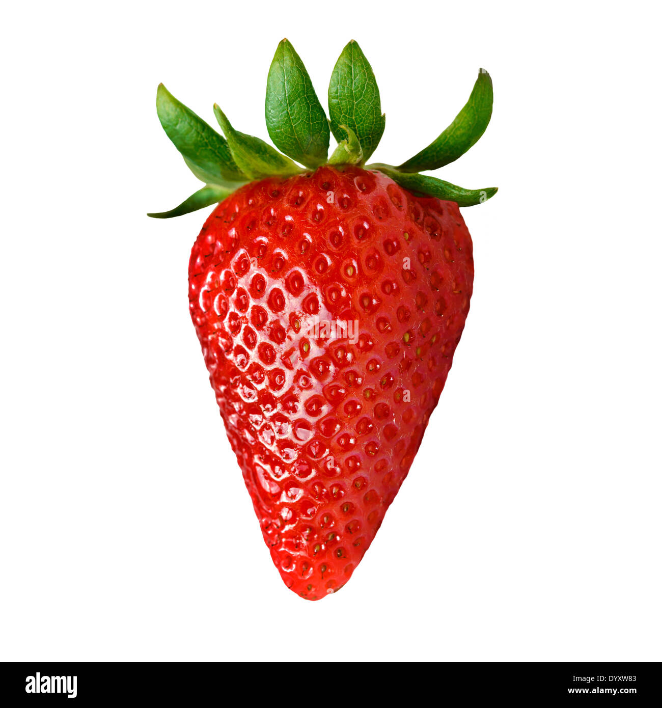 Strawberry over white background Stock Photo - Alamy