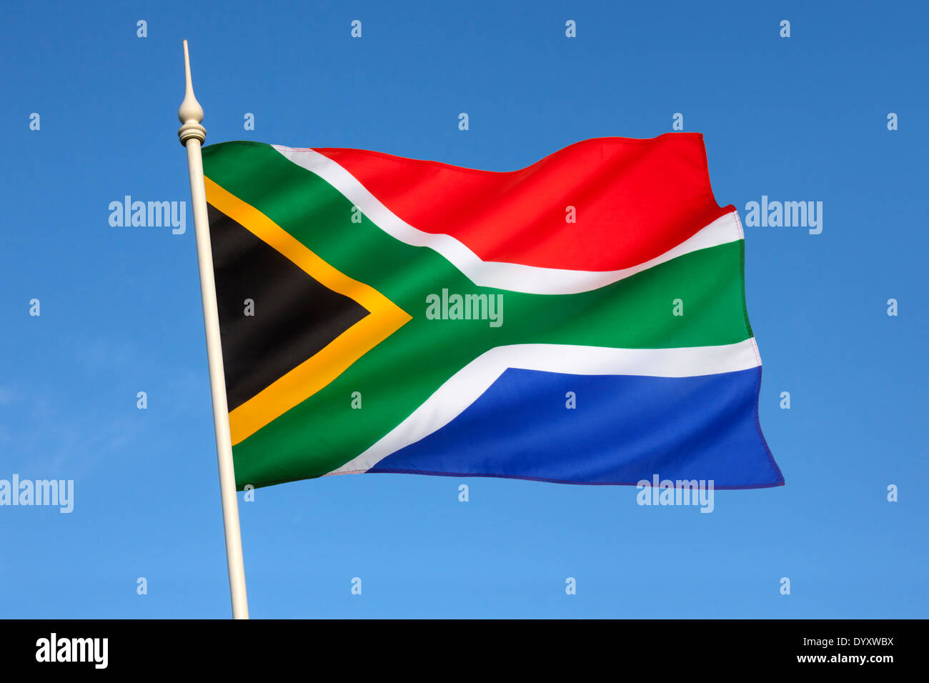The flag of the Republic of South Africa Stock Photo
