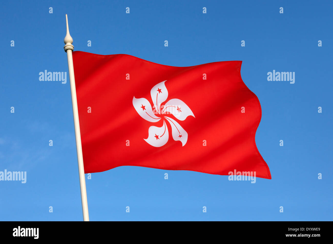 Flag of the Hong Kong Stock Photo