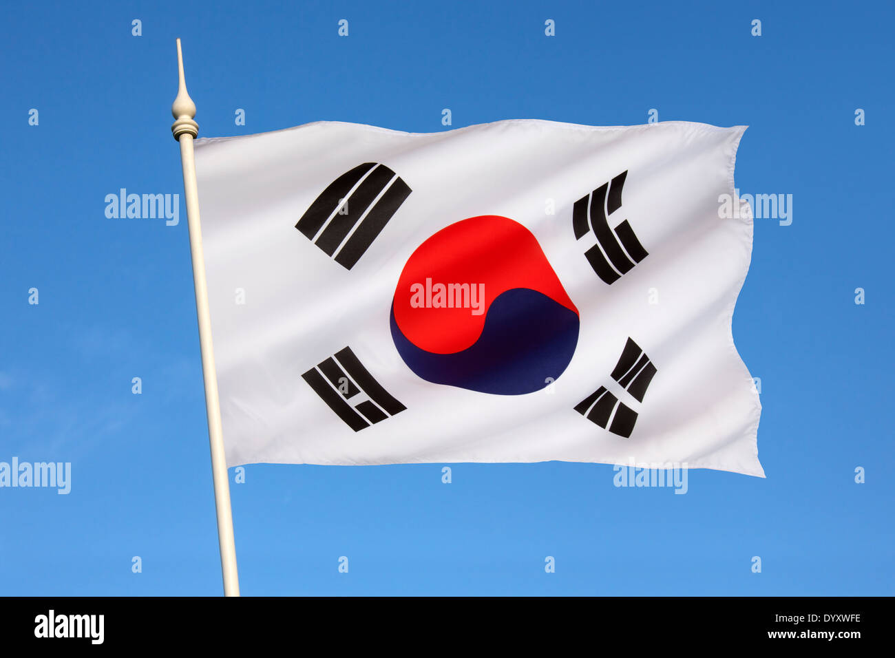 The flag of South Korea Stock Photo