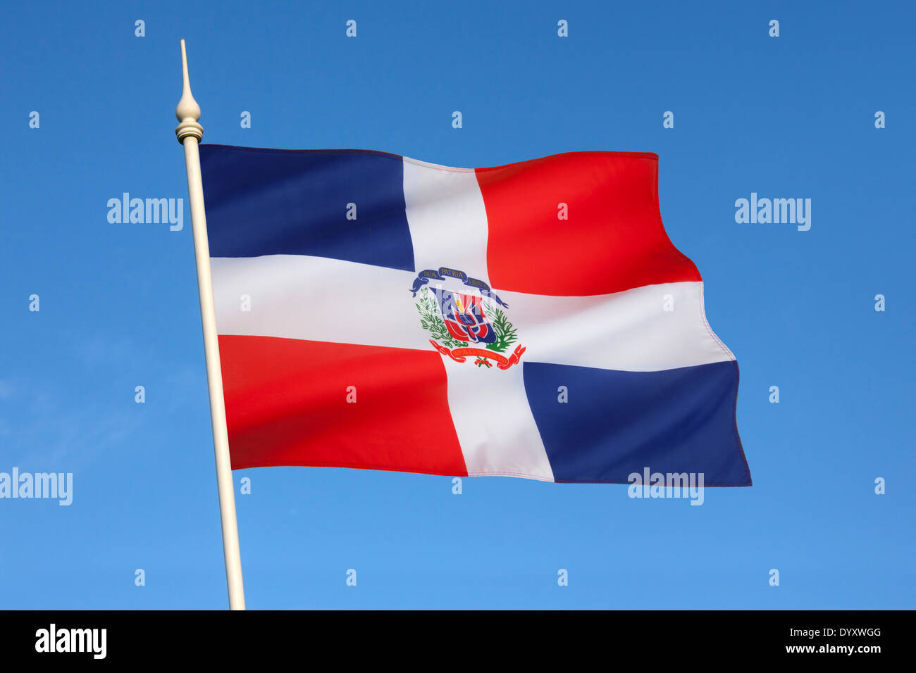 Flag of the Dominican Republic. Stock Photo