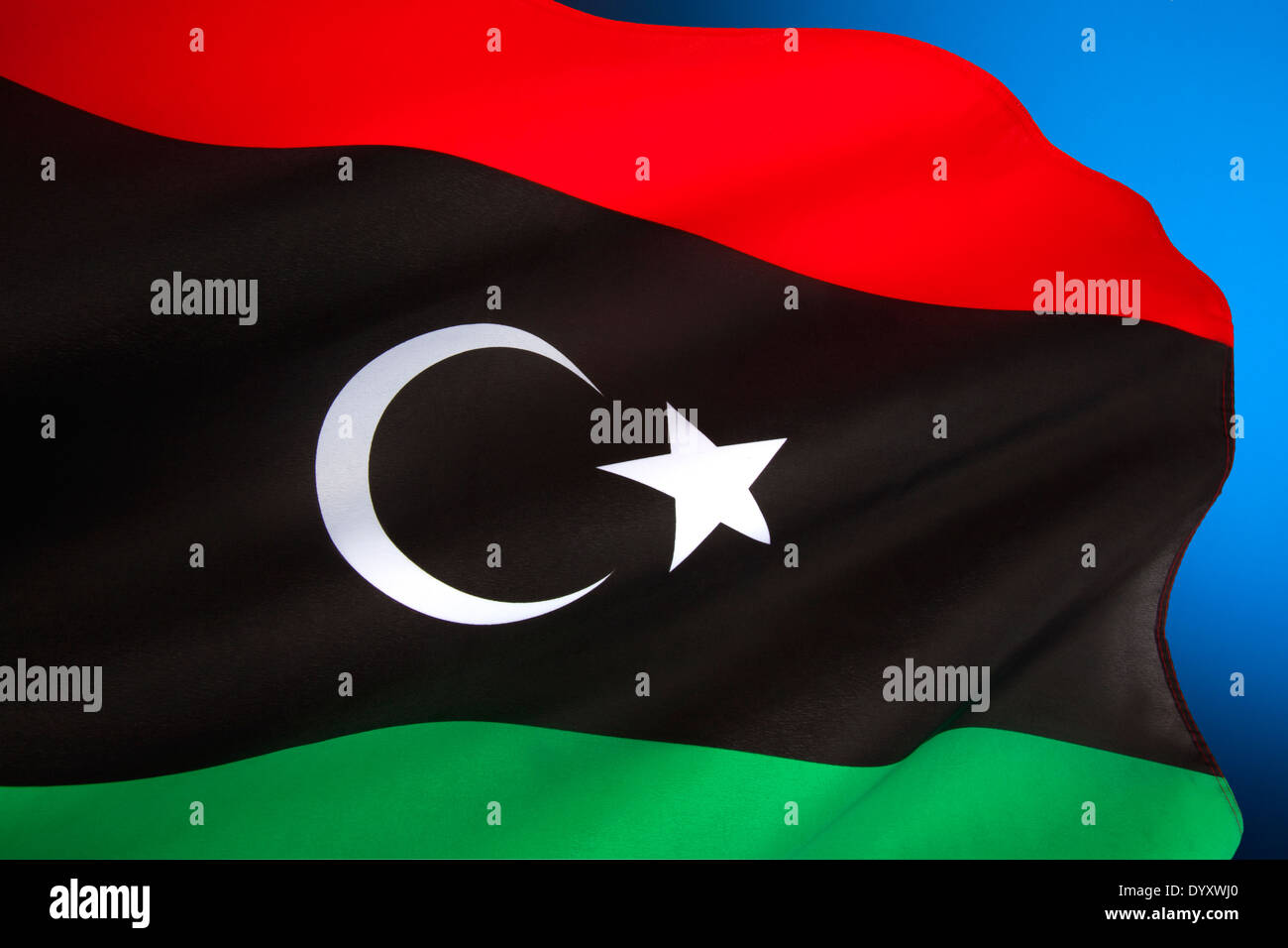 Flag of Libya Stock Photo