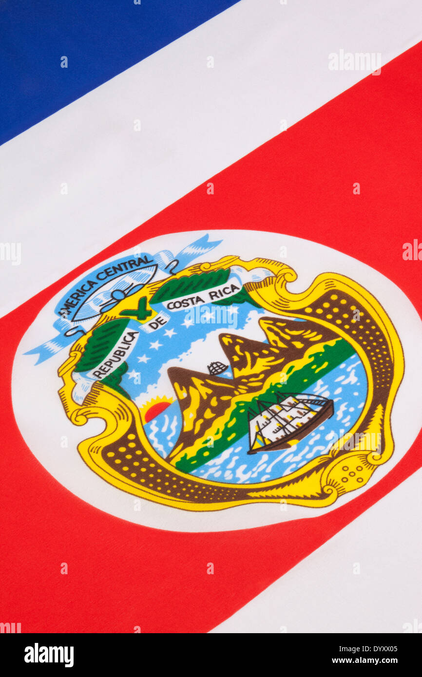 The official flag of the Republic of Costa Rica Stock Photo