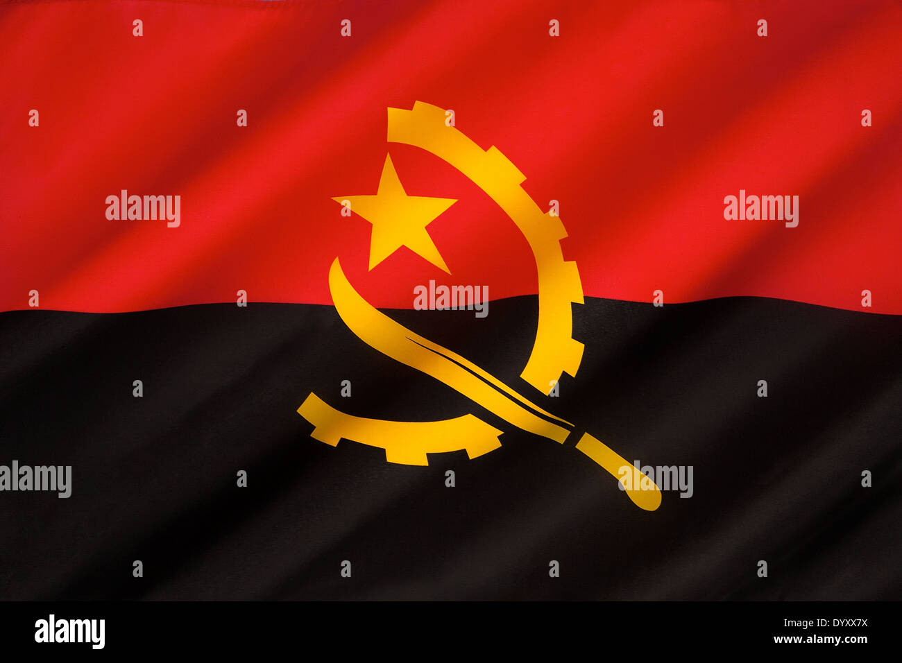 Flag of Angola Stock Photo