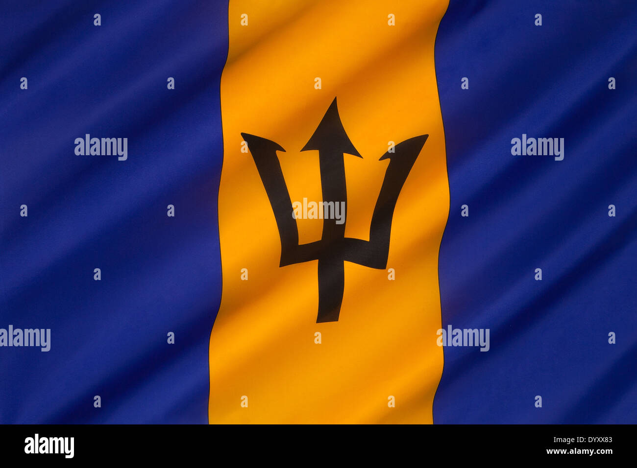 Flag of Barbados. Stock Photo