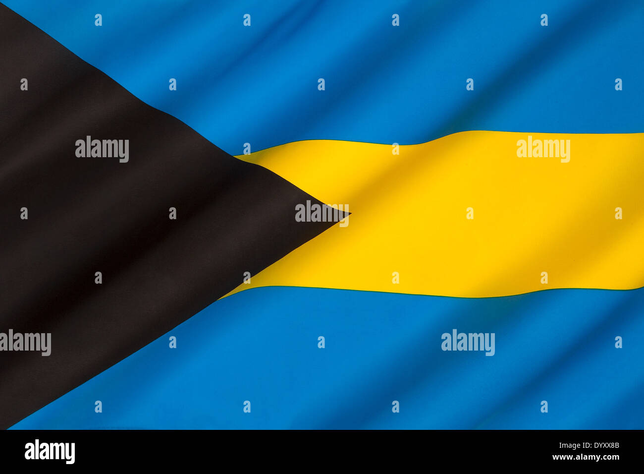 The national flag of The Bahamas Stock Photo