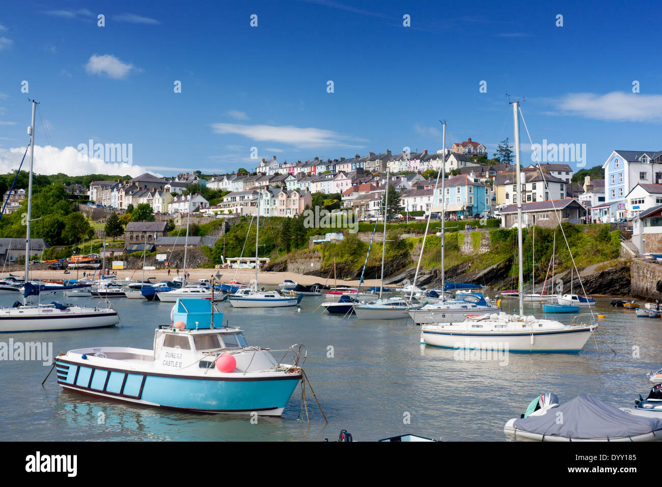 New Quay Cei Newydd Cardigan bay Harbour and town Mid Wales UK Stock ...