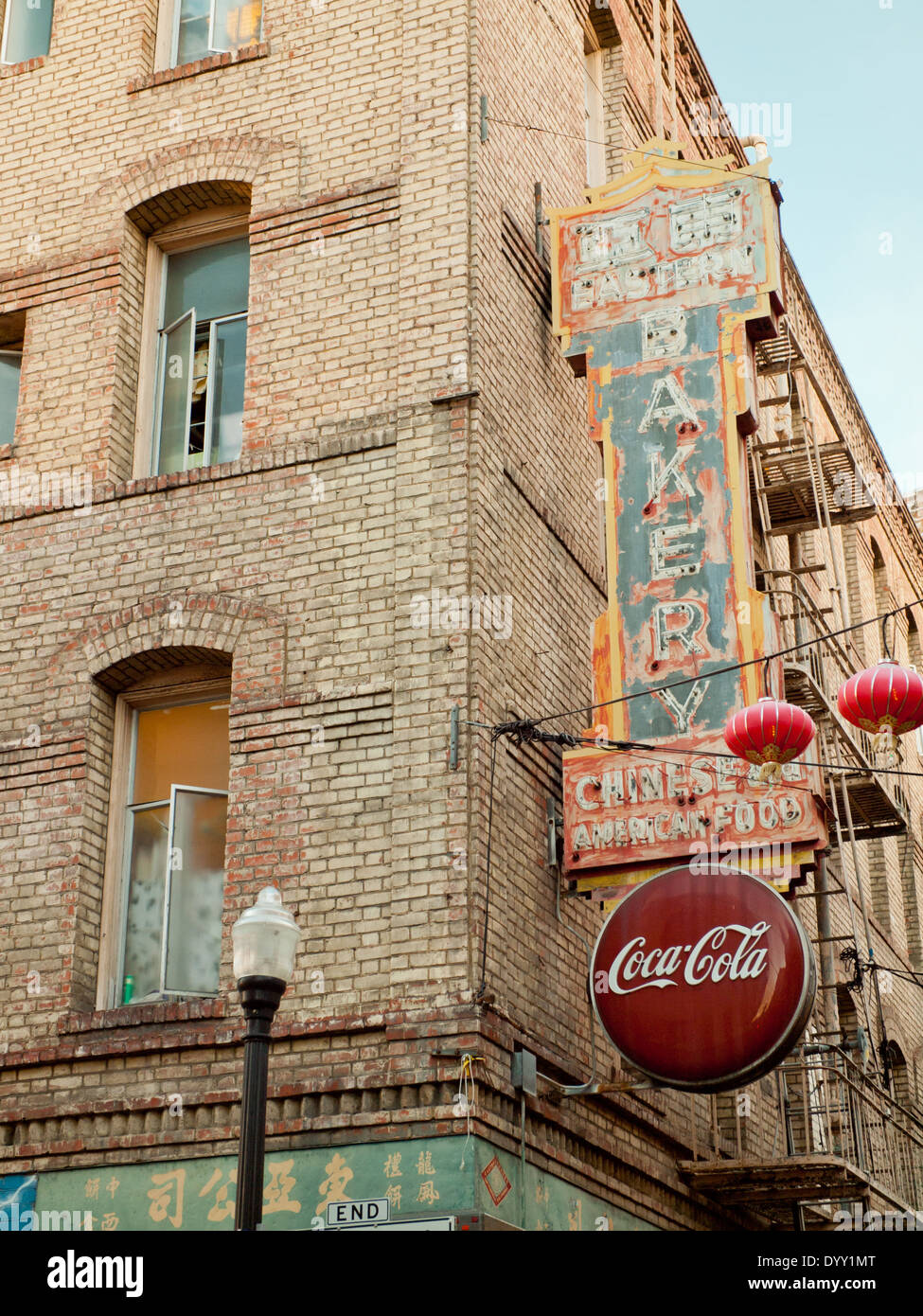A view of the Eastern Bakery in San Francisco's Chinatown. Stock Photo