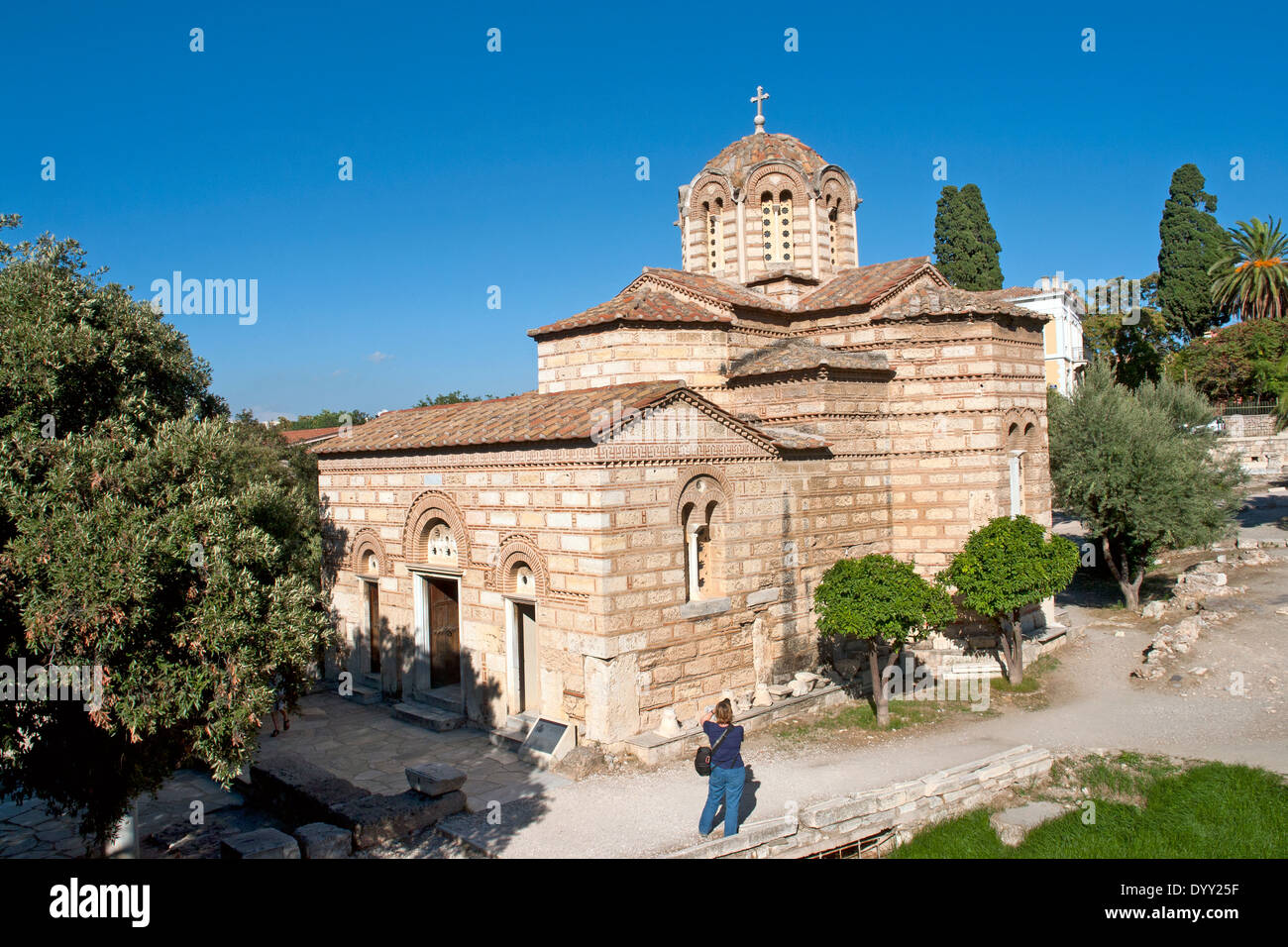 Church of the Holy Apostles, in the Agora, Athens, Greece. Also known as Holy Apostles of Solaki. Stock Photo