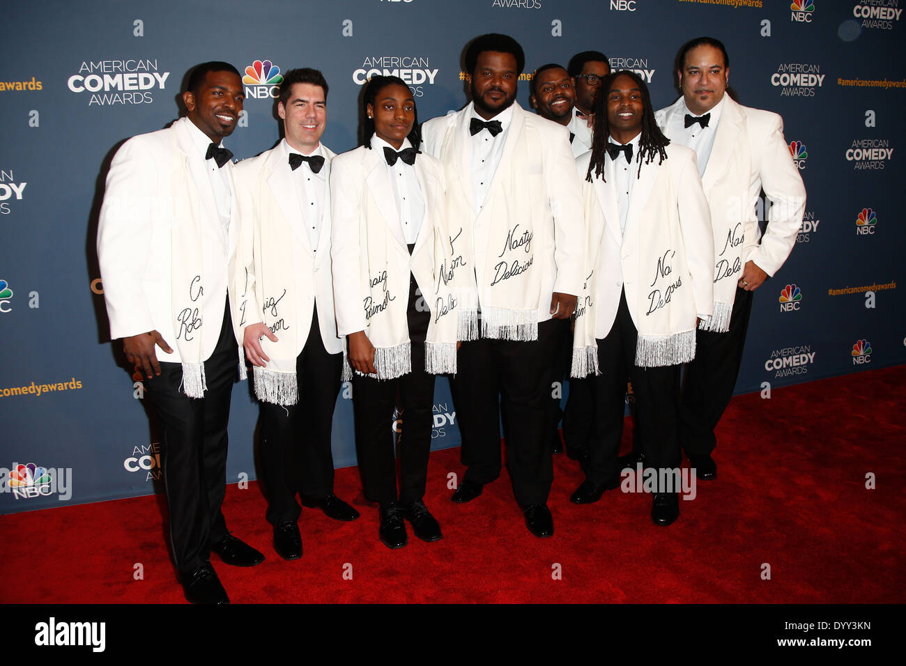 Comedian Craig Robinson (C) and the Nasty Delicious attend the American Comedy Awards at the Hammerstein Ballroom. Stock Photo
