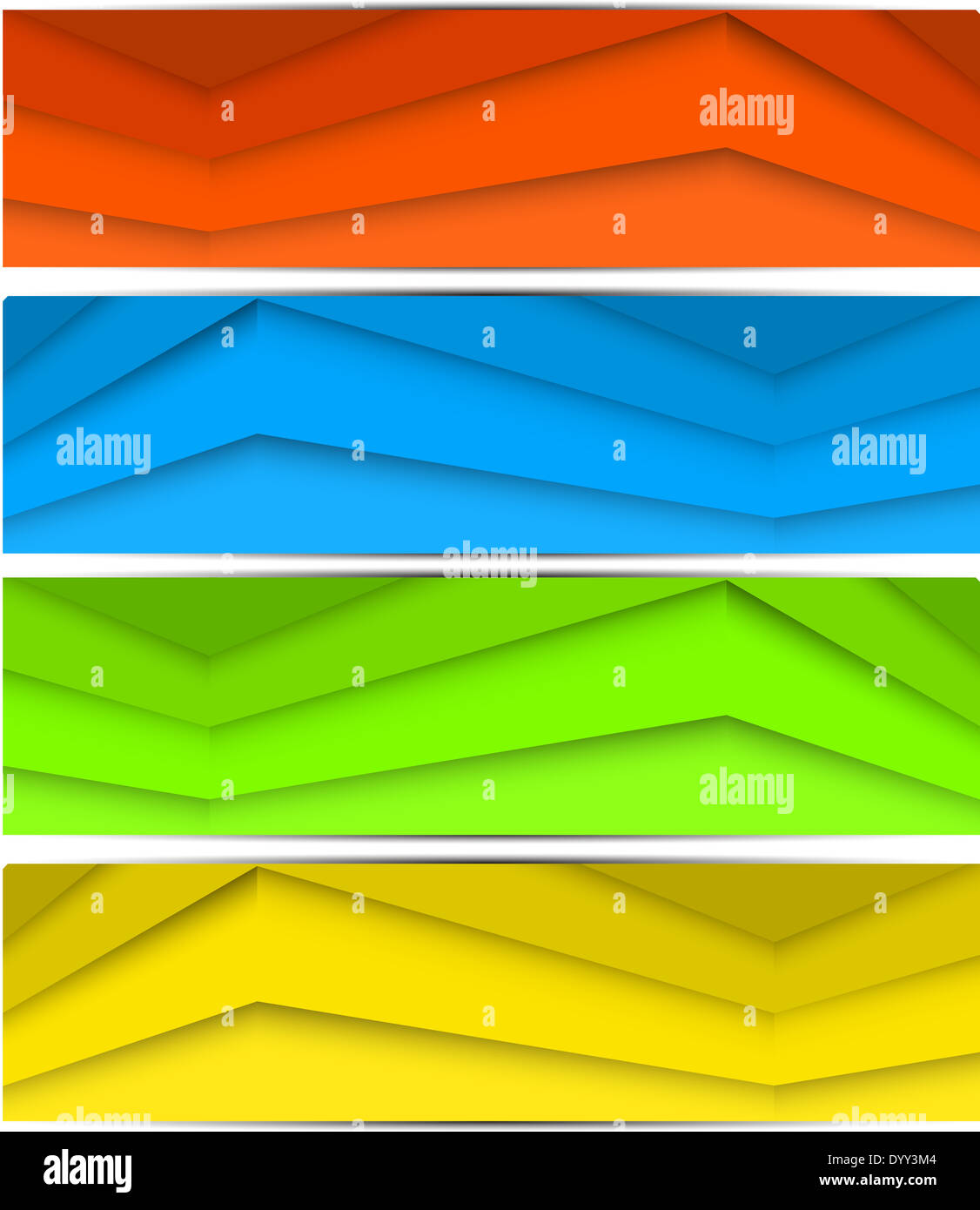 Set of abstract lines banners Stock Photo - Alamy