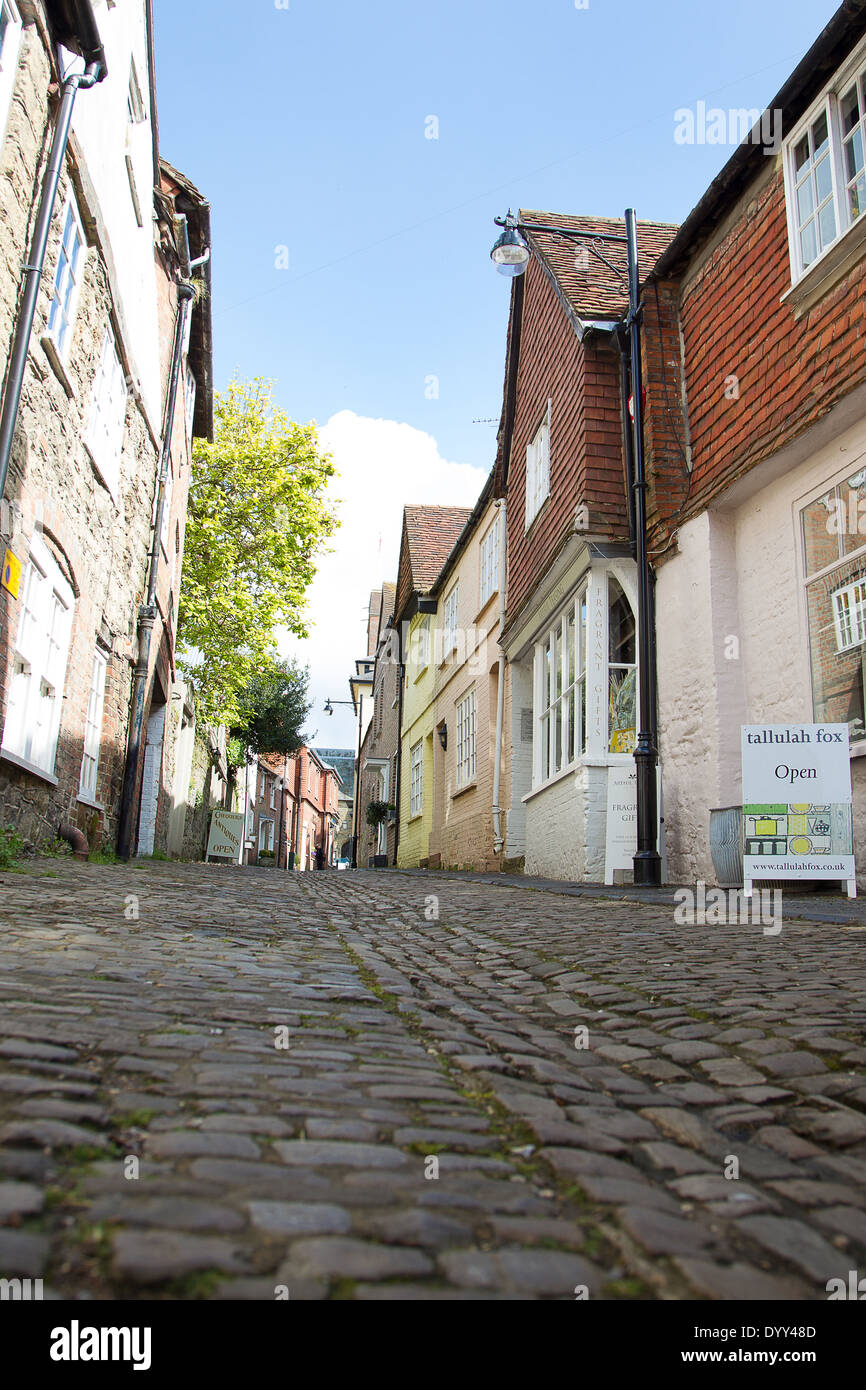 A view of the cobbled streets in Petworth Town Centre. Picture by Paul Terry Stock Photo