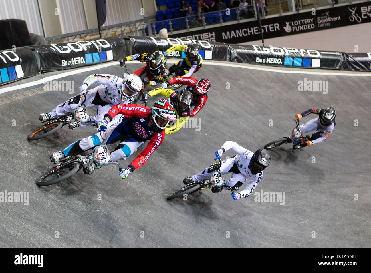 UCI BMX Supercross World Cup Manchester National Cycling Centre England, UK Stock Photo