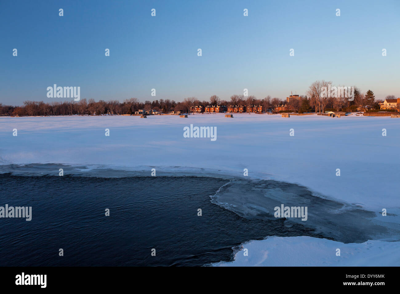 Saint Lawrence river frozen Stock Photo