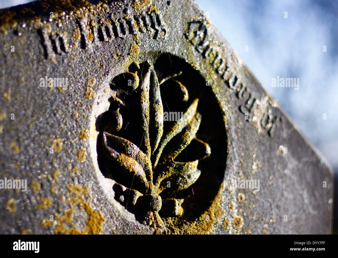 Gravestone in The Mount Cemetery in Guildford, Surrey Stock Photo