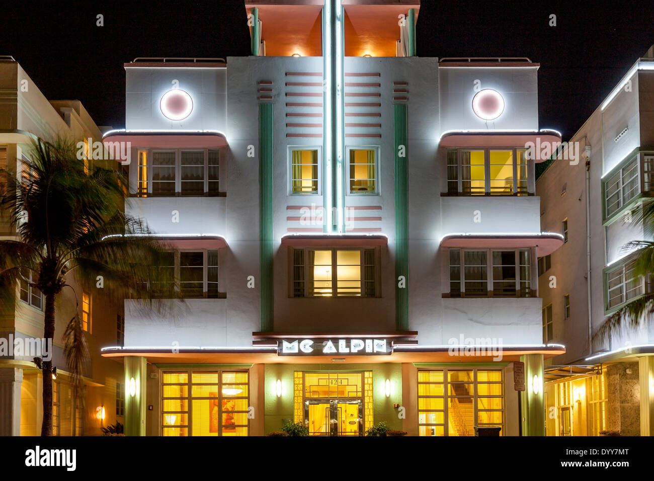 The MC ALPIN Hotel, South Beach, Miami, Florida, USA Stock Photo