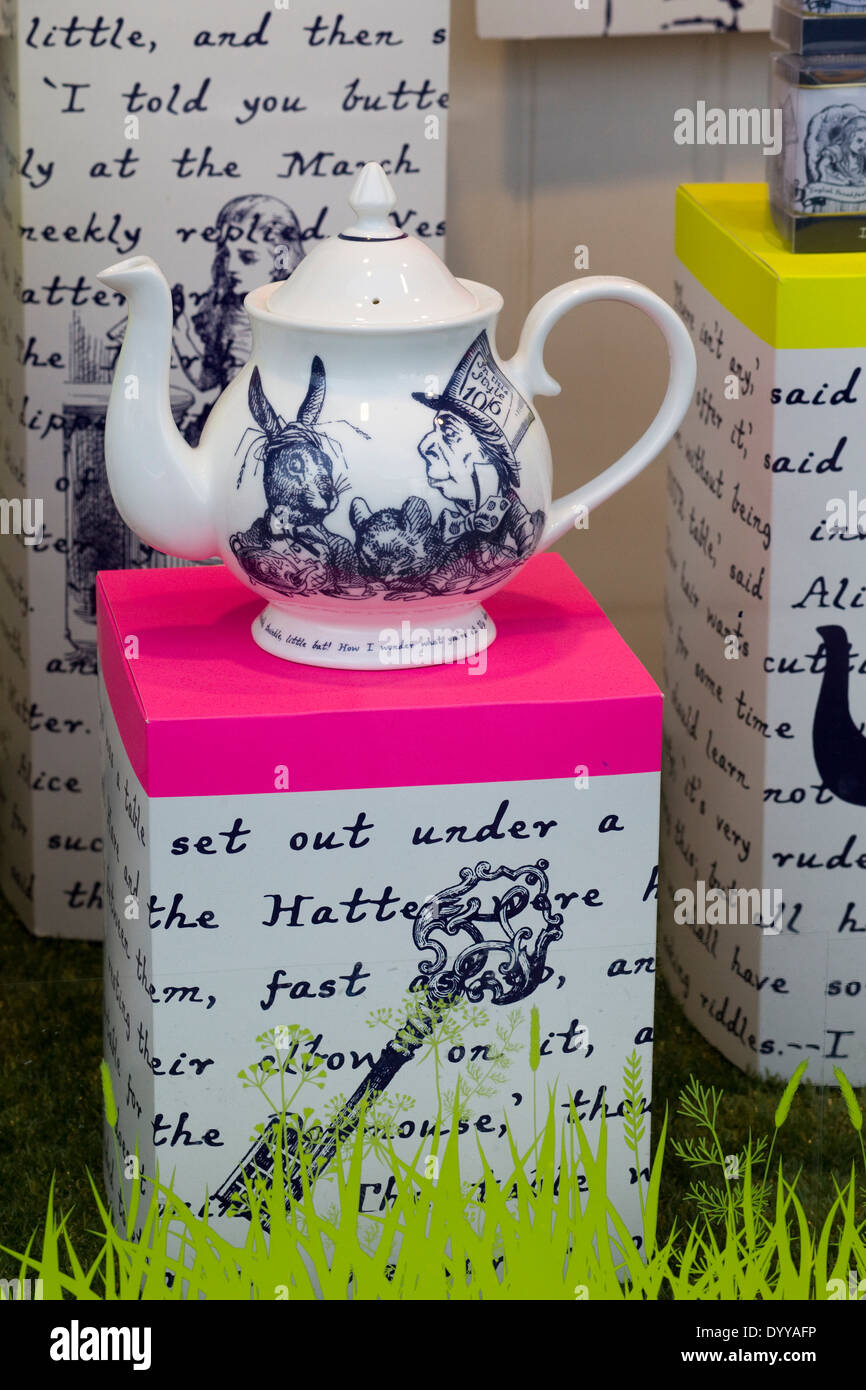 Mad Hatter tea pot window display Stock Photo