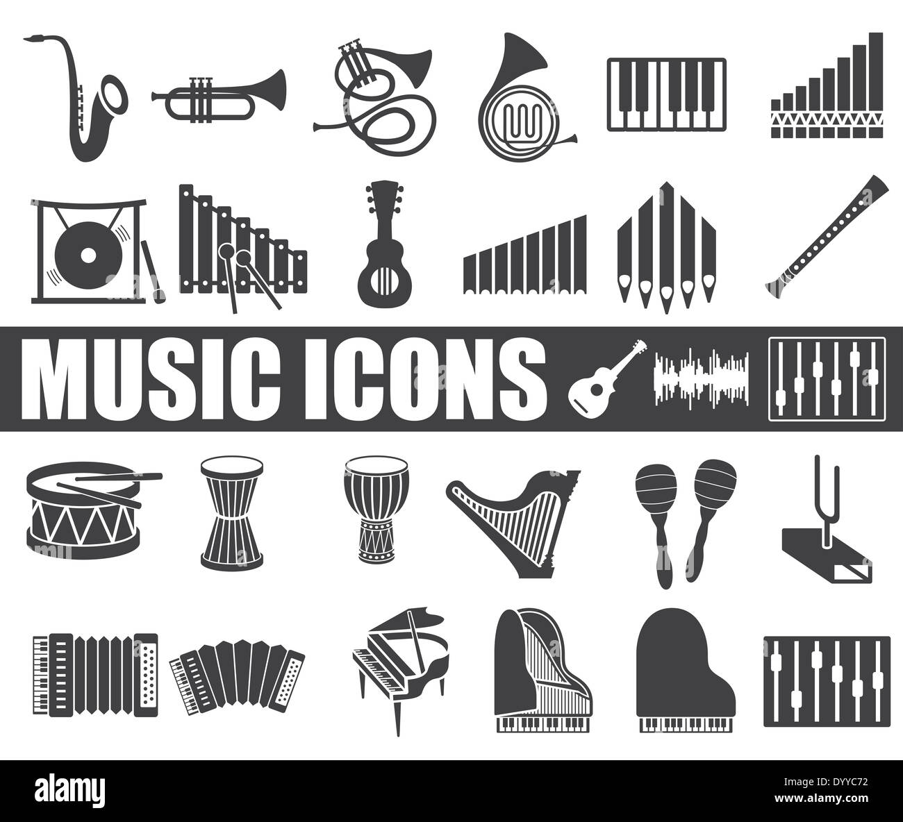 Music Icons Stock Photo