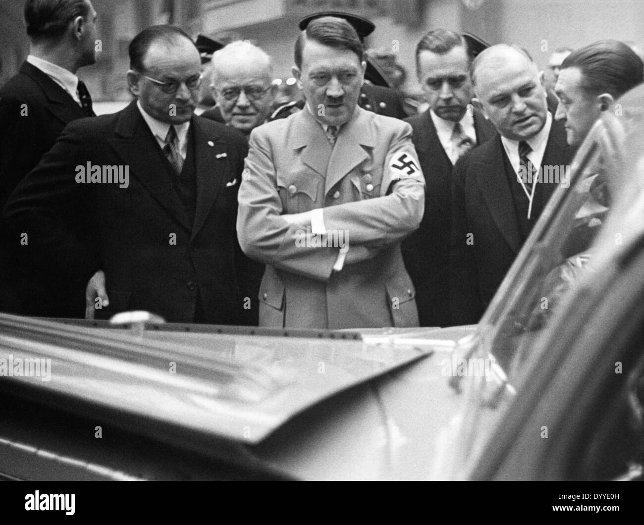 Adolf Hitler at the Auto Union stand, 1937 Stock Photo