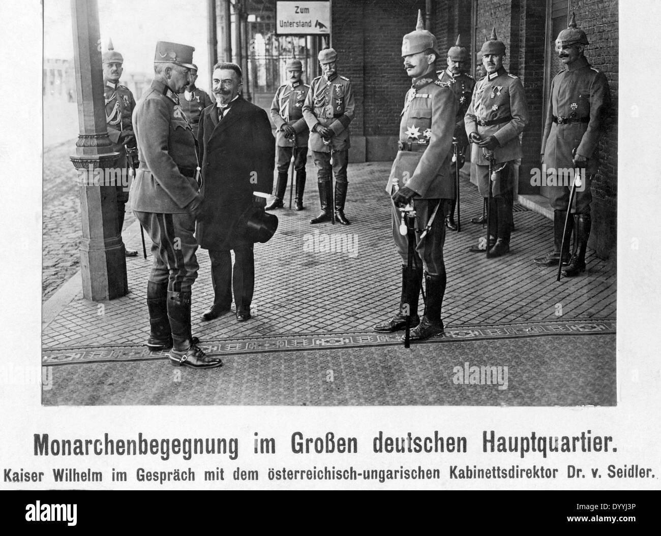 Wilhelm II and Ernst Seidler von Feuchtenegg at the headquarters in Spa