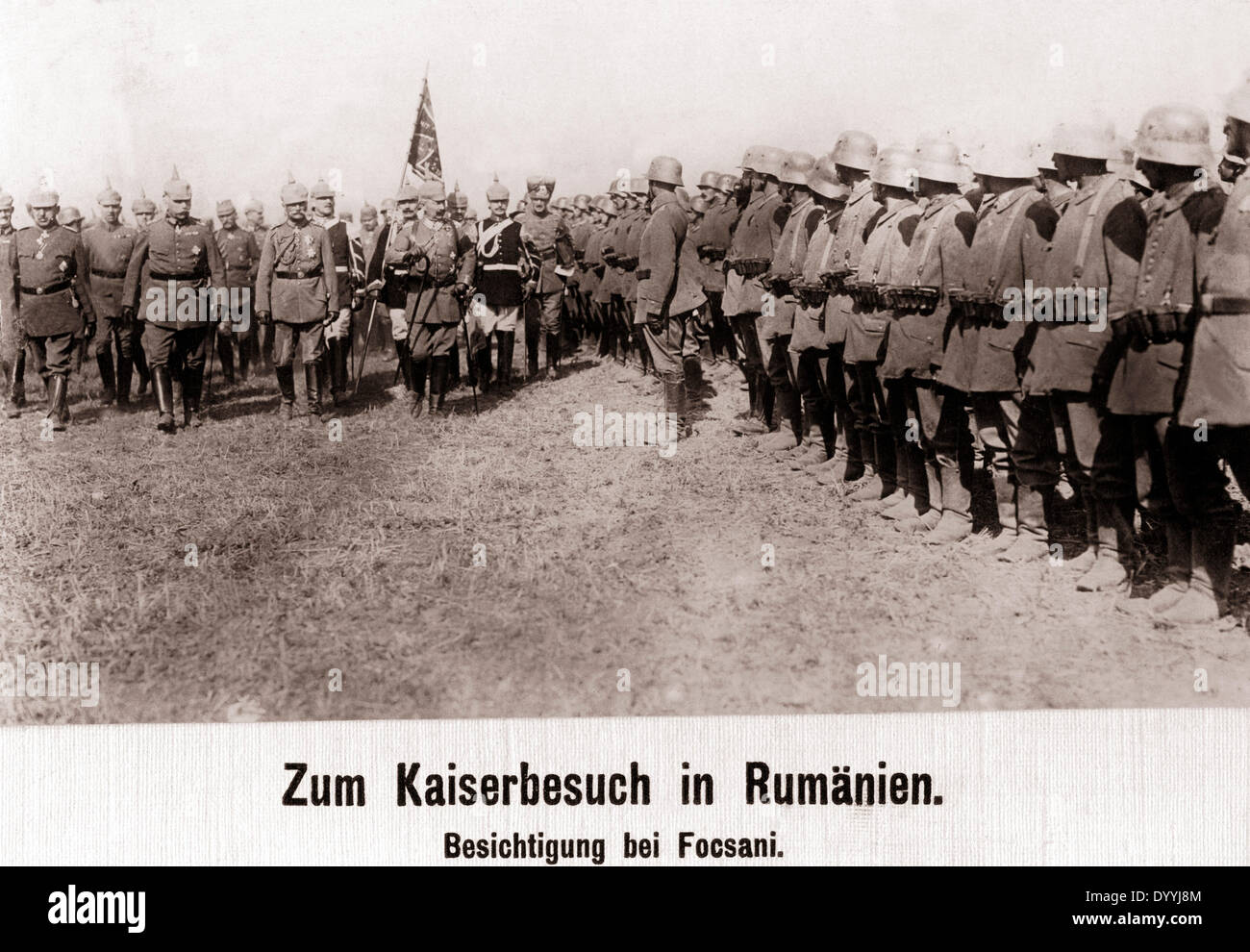 Wilhelm II. und August von Mackensen in Foscani in Romania, 1917 Stock Photo