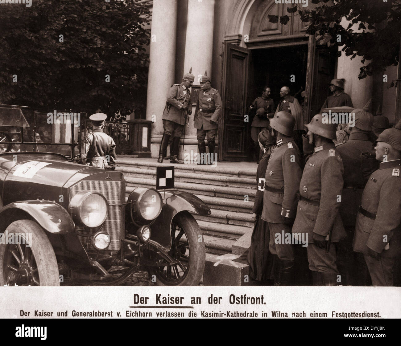 Wilhelm II. and Hermann von Eichhorn in Vilnius, 1917 Stock Photo - Alamy