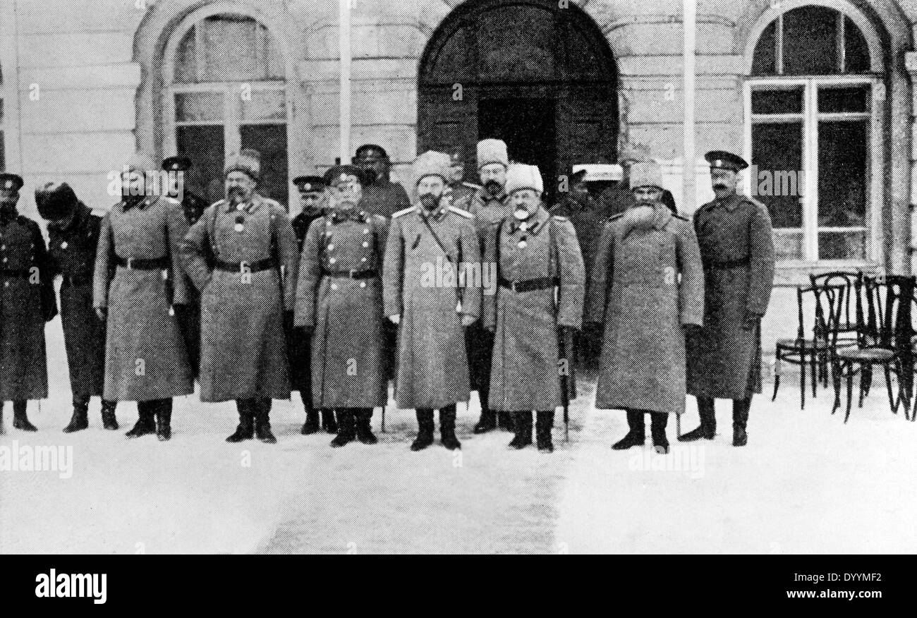 Group picture of a conference in the headquarters, 1916 Stock Photo