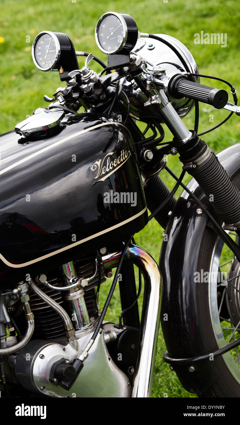 Vintage Velocette motorcycle. Classic british bike Stock Photo
