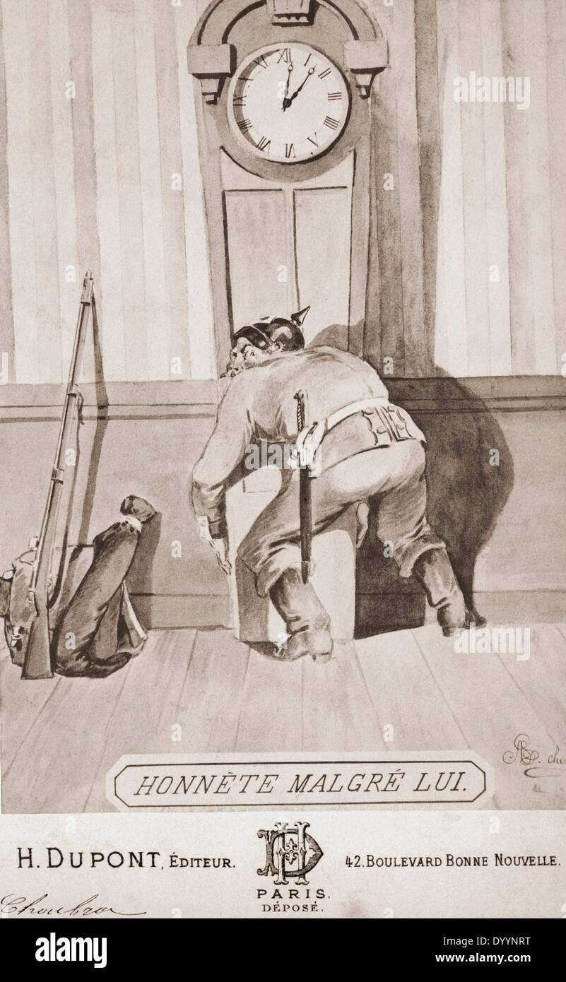 French war propaganda to the Franco-Prussian War, 1870/1871 Stock Photo