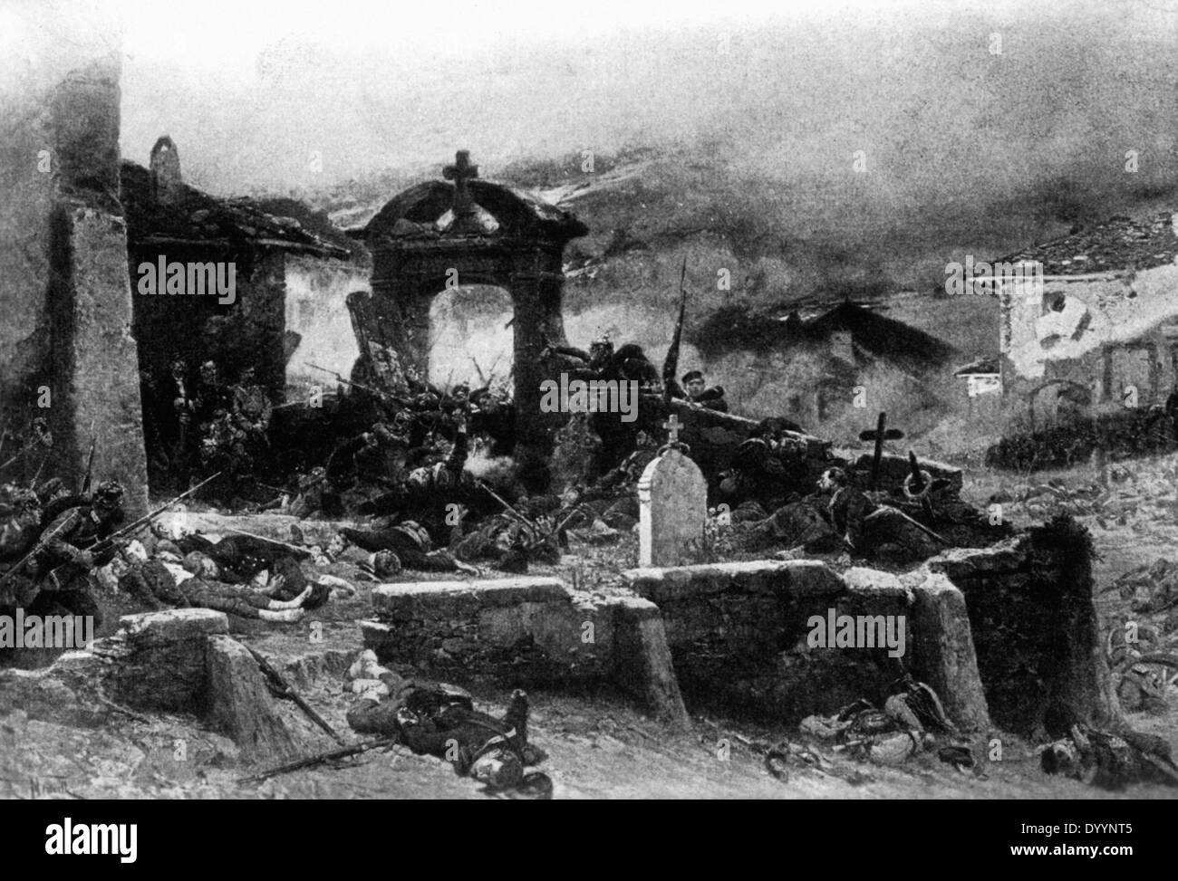 Battle during the Franco-German War, 18/08/1870 Stock Photo