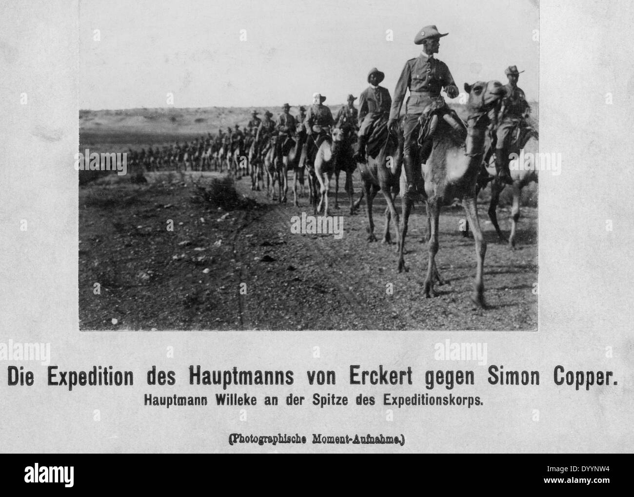 German South-West Africa 1908: campaign against Simon Copper, expeditionary force against Simon Copper, 1908 Stock Photo