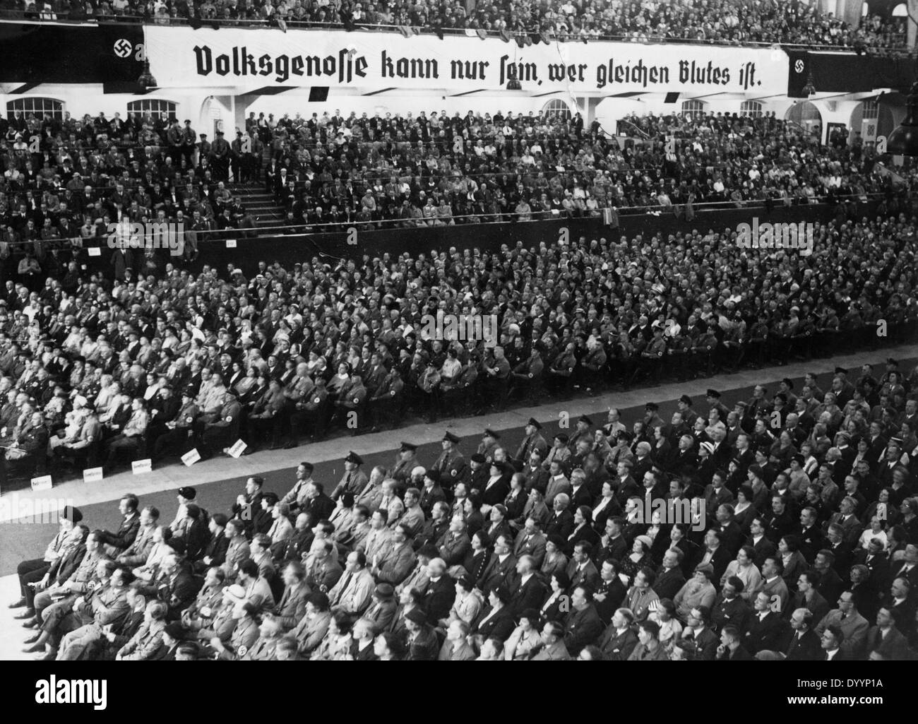 Announcement by the German Labour Front in Berlin Sportpalast, 1935 Stock Photo