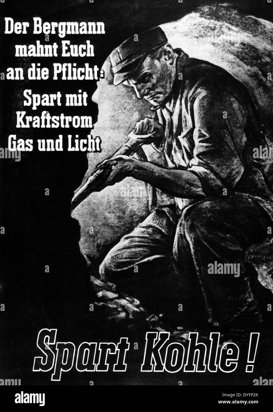 German propaganda poster, 1939-1945 Stock Photo