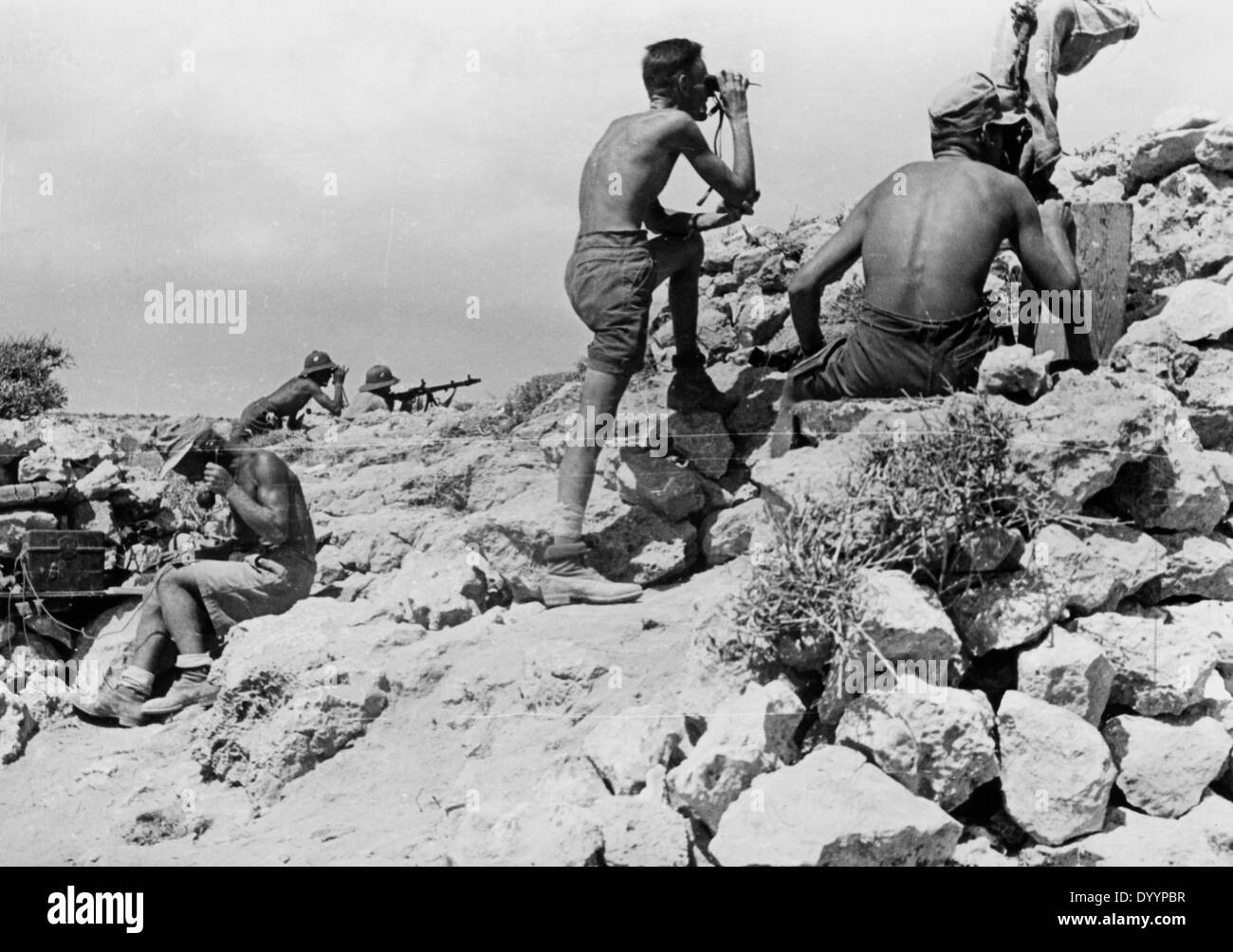 German soldiers at Tobruk, 1941 Stock Photo