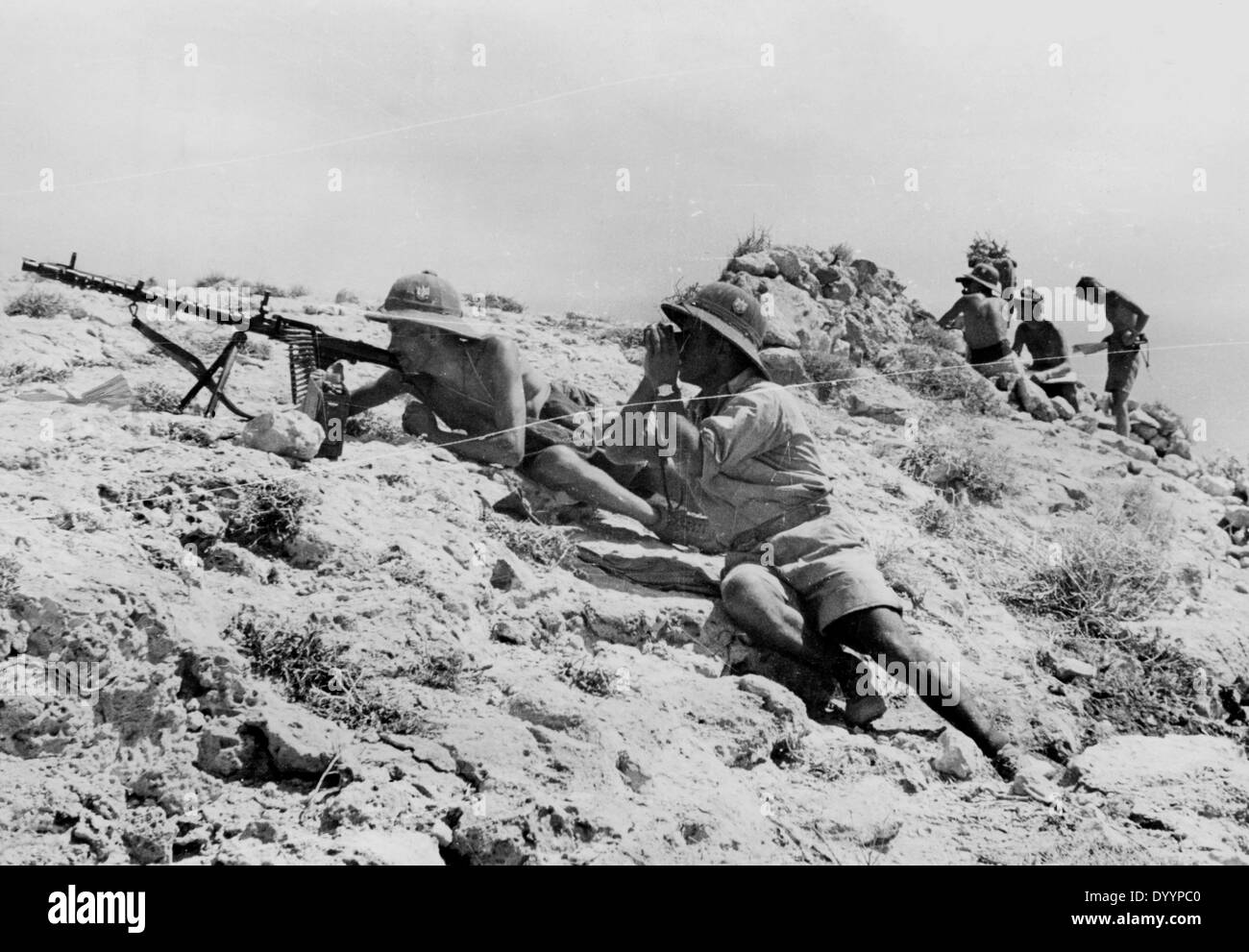 Fights at Tobruk, German position outside the city, 1941 Stock Photo