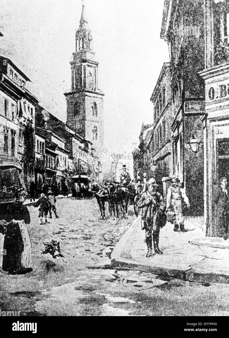 The Scheunenviertel ('Barn Quarter') in Berlin, 1888 Stock Photo