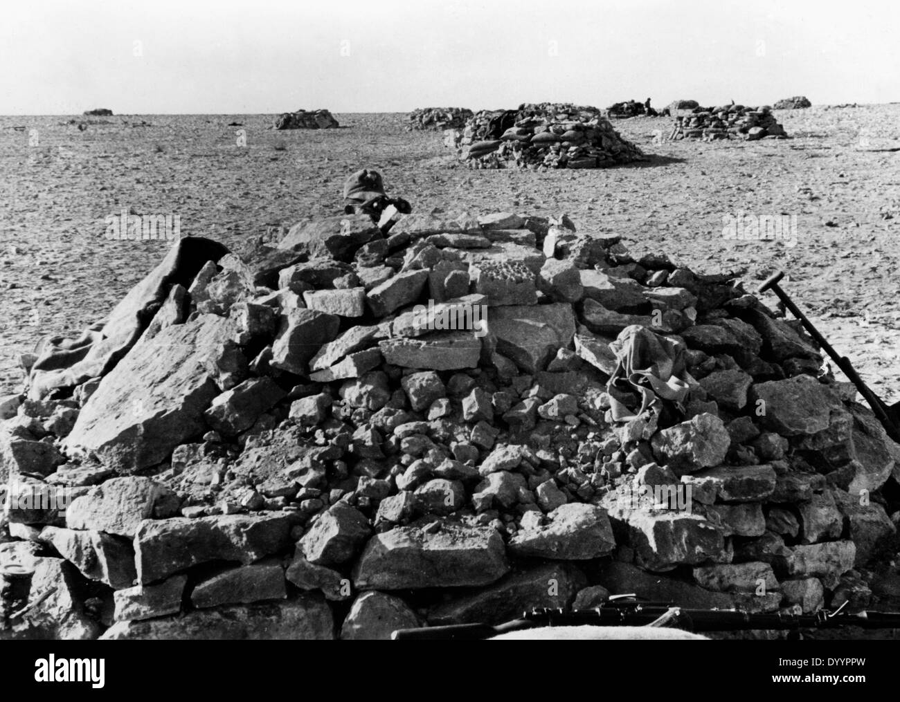 Military action on the egytian border, battle of El Alamein, 1942 Stock Photo