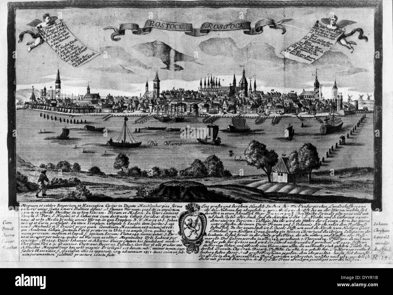 The medieval Rostock Stock Photo