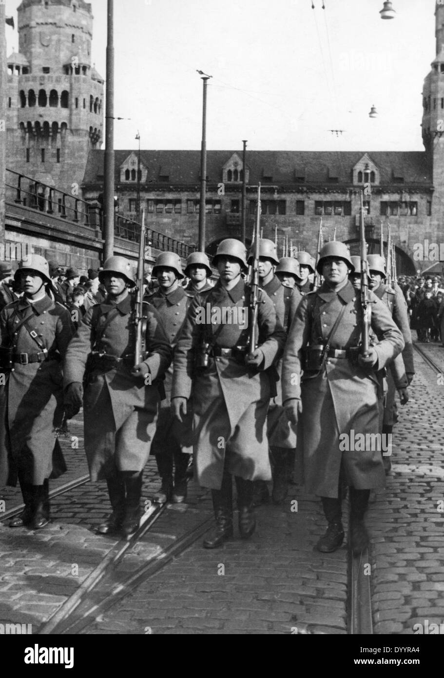 Occupation of the Rhineland after 07.03.1936 Stock Photo