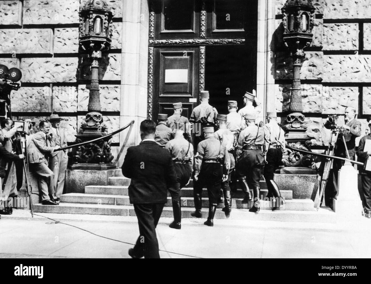 NSDAP members enter the Reichstag, 1933 Stock Photo