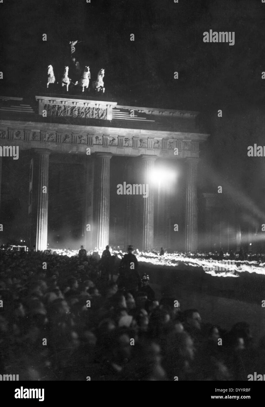 Torchlight procession in Berlin on the 'Day of Potsdam', 1933 Stock Photo