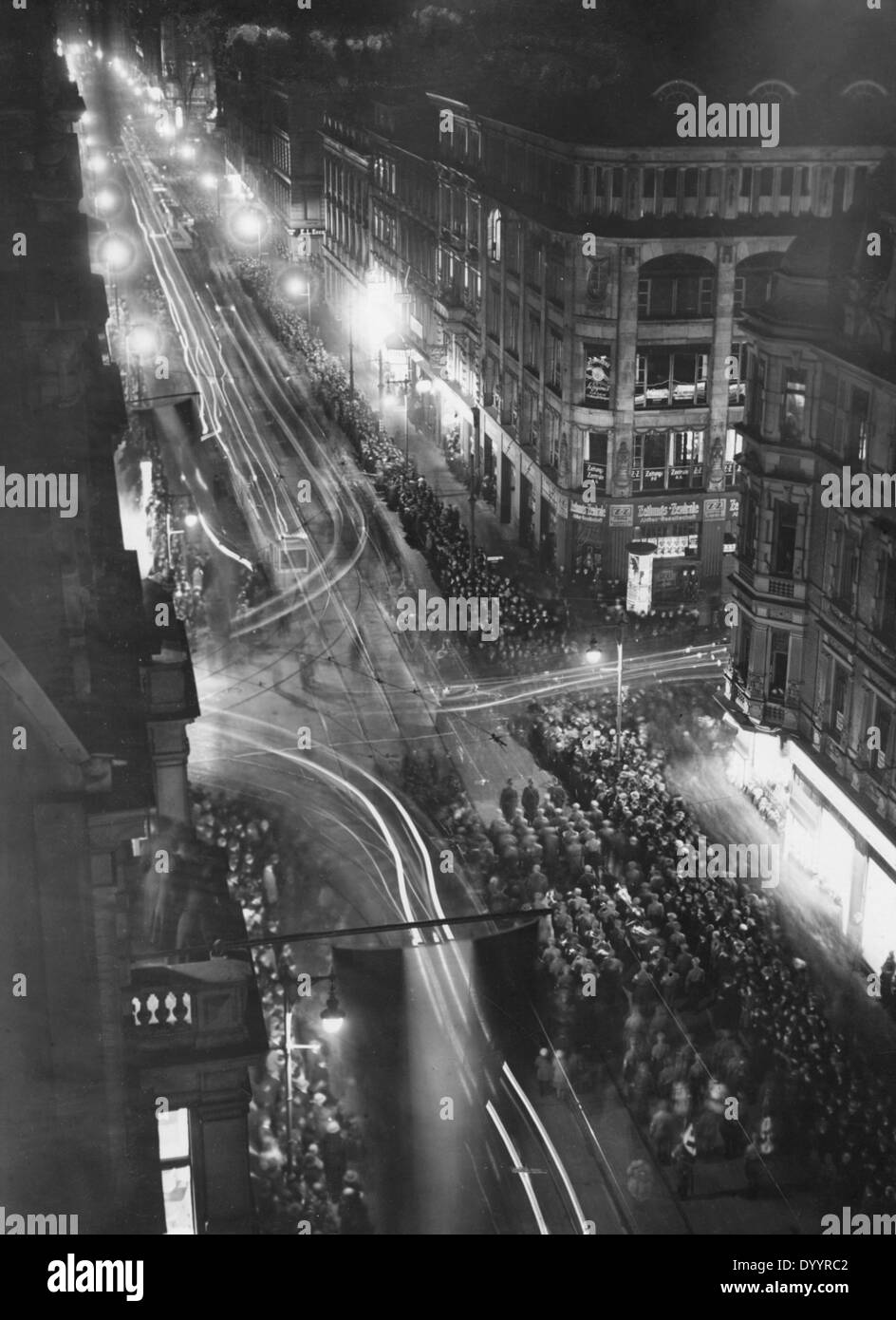 Torchlight parade in Berlin on 21.03.1933 Stock Photo