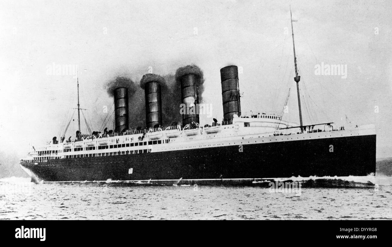 RMS Lusitania Stock Photo