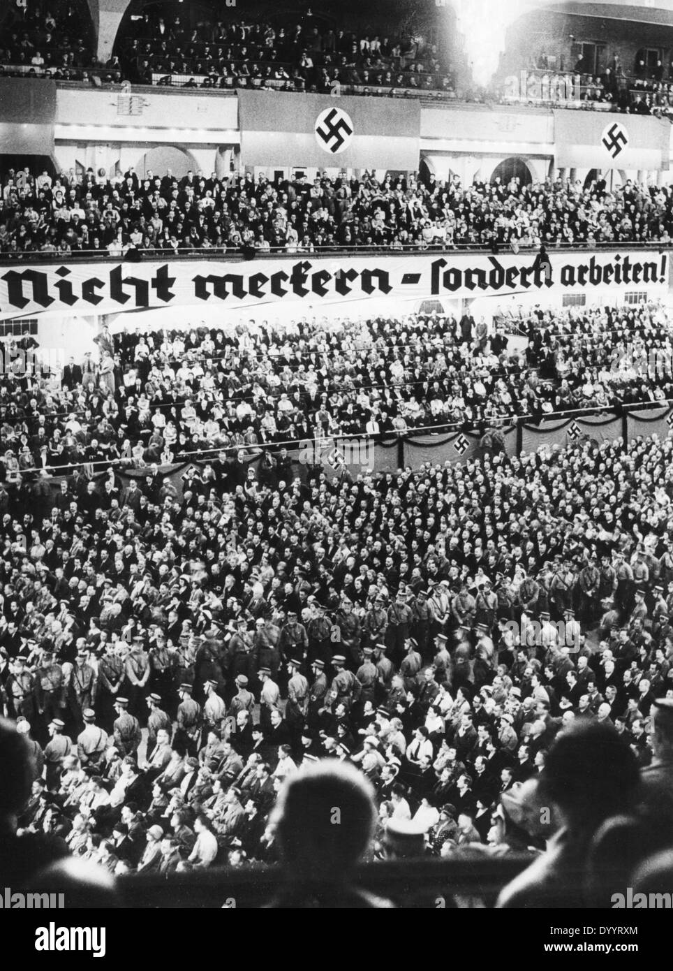 Speech of Josef Goebbels in the Berlin Sportpalast, 1933 Stock Photo