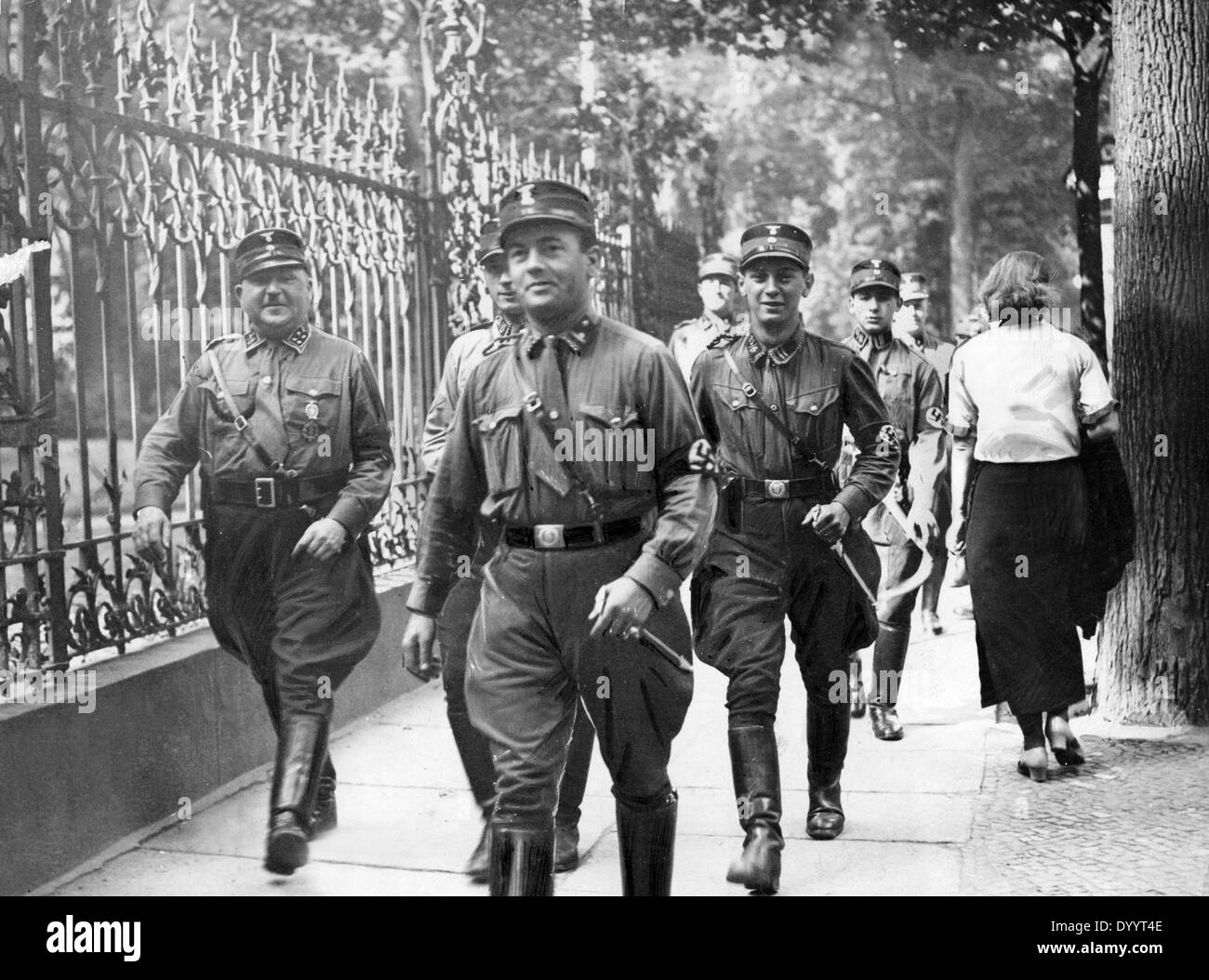 SA men after the Roehm affair 30/06/1934 Stock Photo